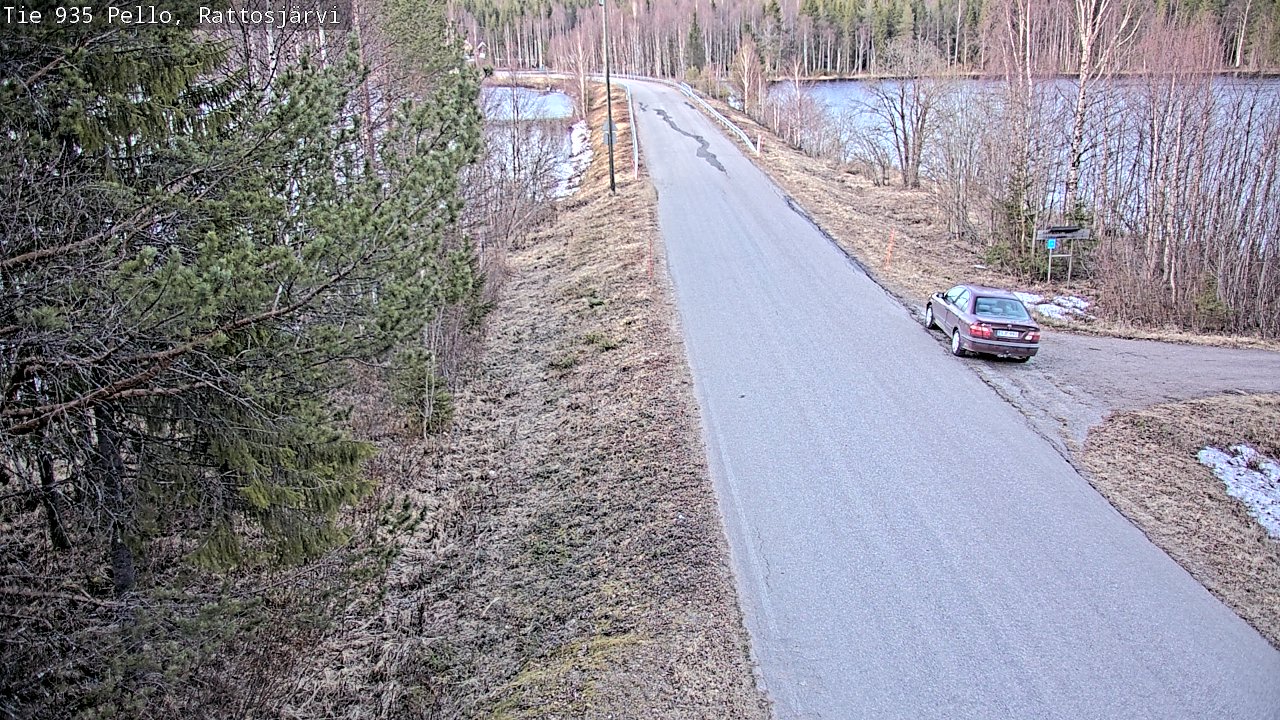 Weather Camera Image Väg 935 Rattosjärvi, Pello, Lappi