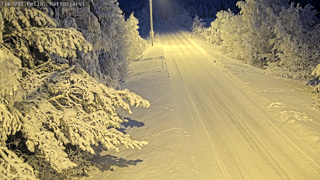 Kelikamerat Kuva Tie 935 Rattosjärvi, Pello, Lappi