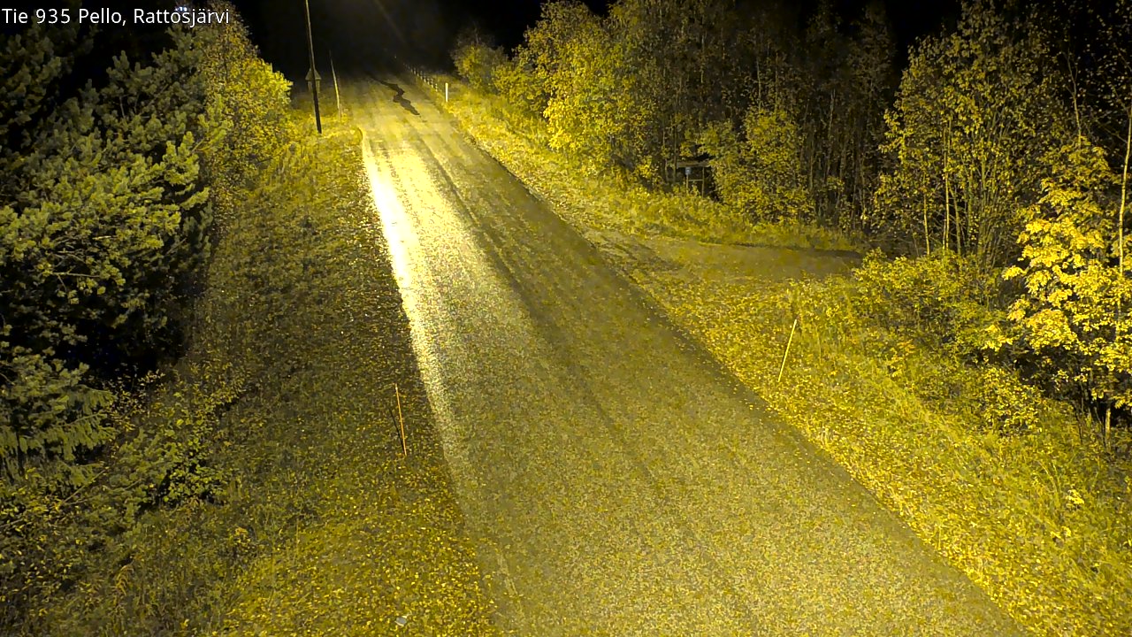 Kelikamerat Kuva Tie 935 Rattosjärvi, Pello, Lappi