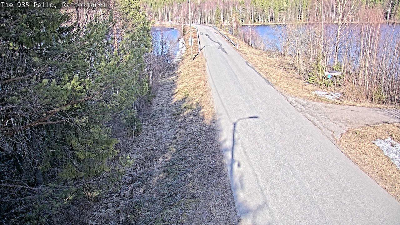Weather Camera Image Väg 935 Rattosjärvi, Pello, Lappi