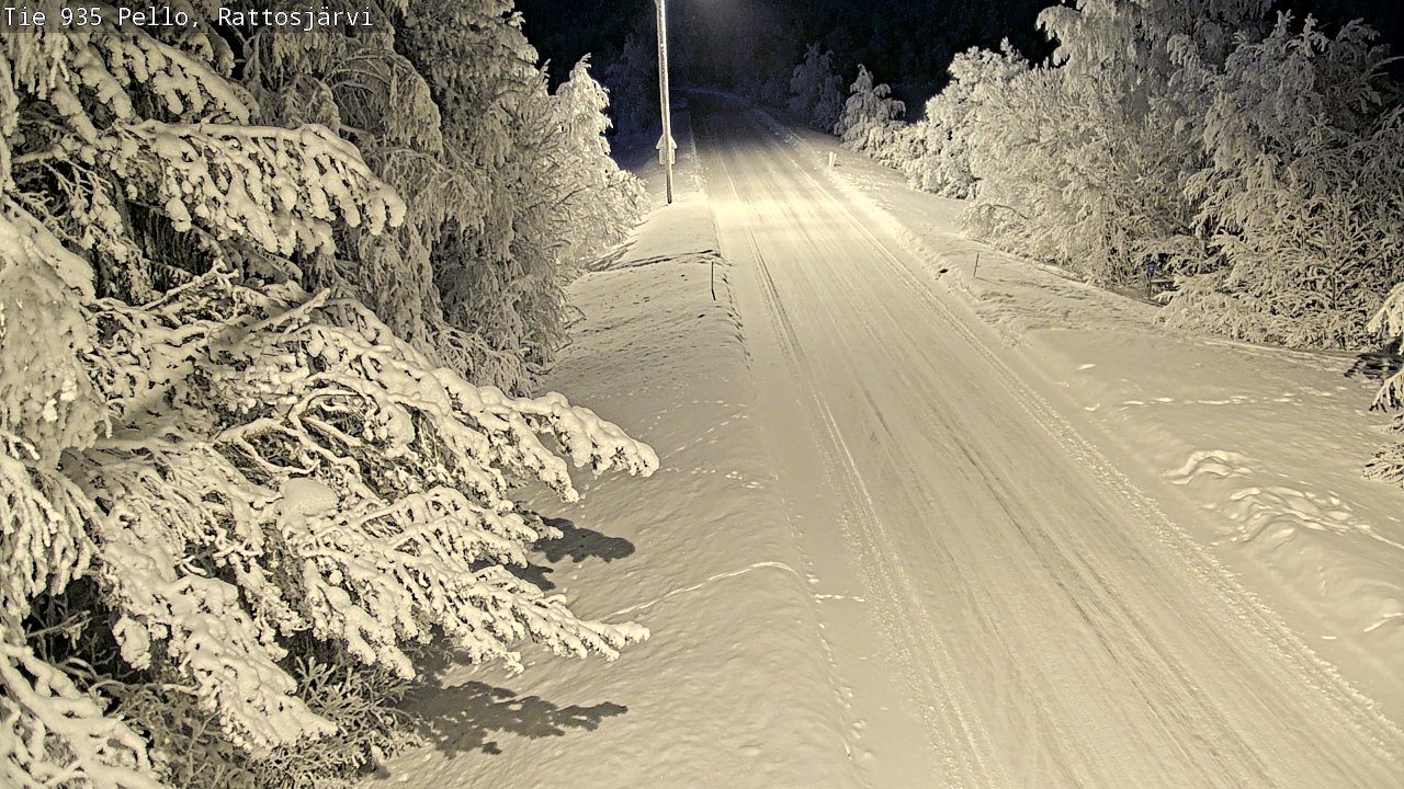 Kelikamerat Kuva Tie 935 Rattosjärvi, Pello, Lappi