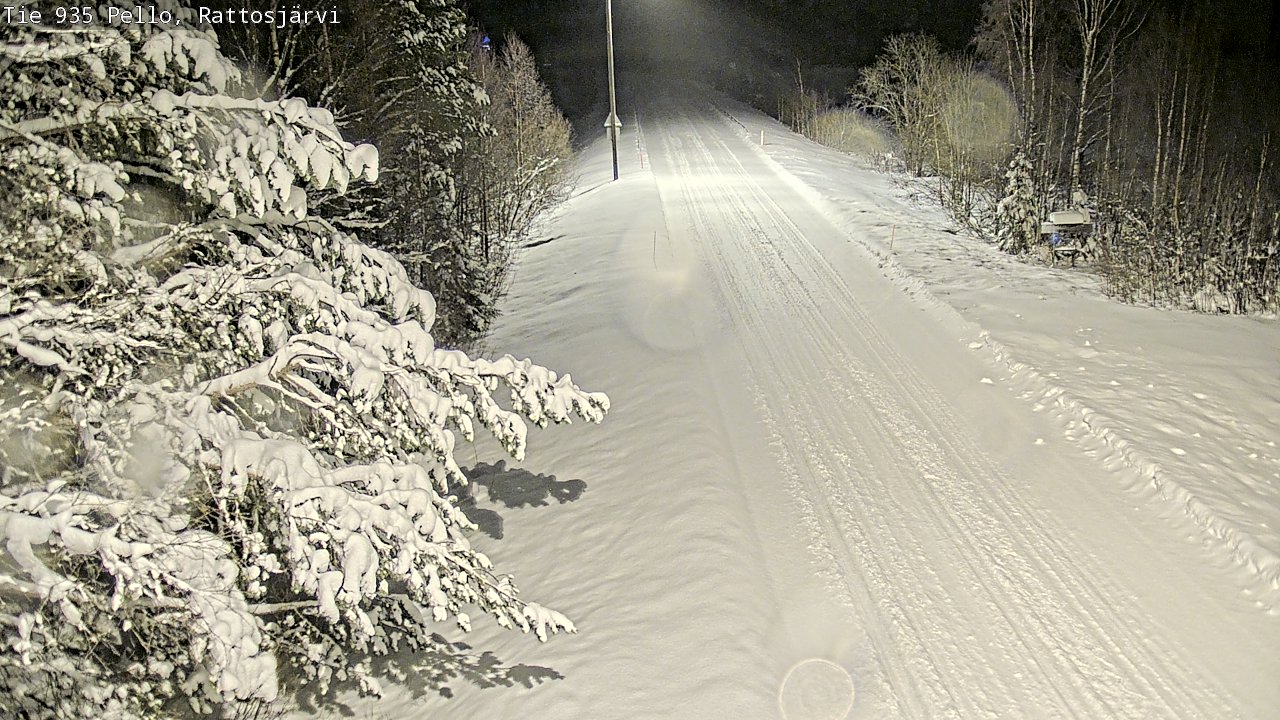 Weather Camera Image Road 935 Rattosjärvi, Pello, Lappi