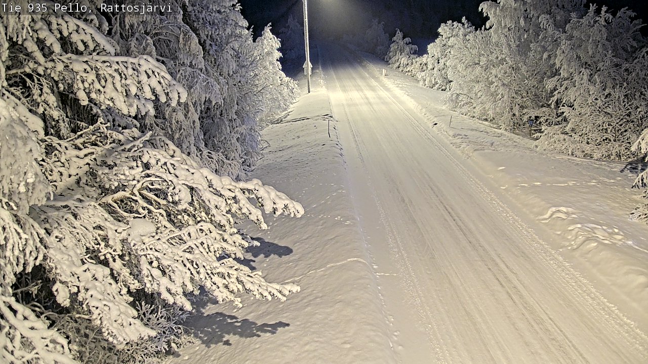 Kelikamerat Kuva Tie 935 Rattosjärvi, Pello, Lappi