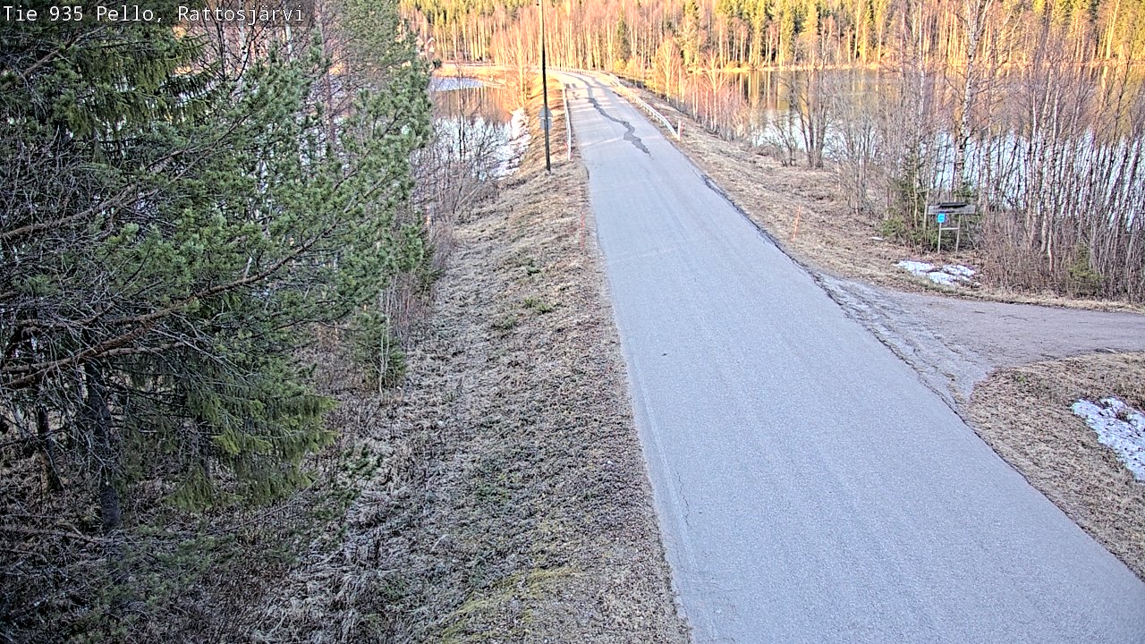 Weather Camera Image Väg 935 Rattosjärvi, Pello, Lappi