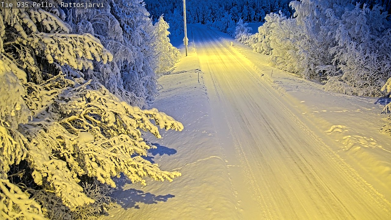 Kelikamerat Kuva Tie 935 Rattosjärvi, Pello, Lappi