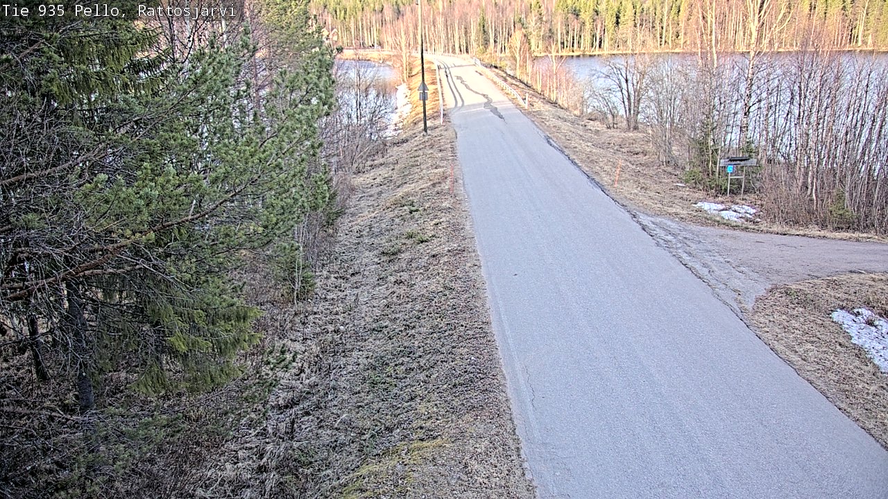 Weather Camera Image Väg 935 Rattosjärvi, Pello, Lappi