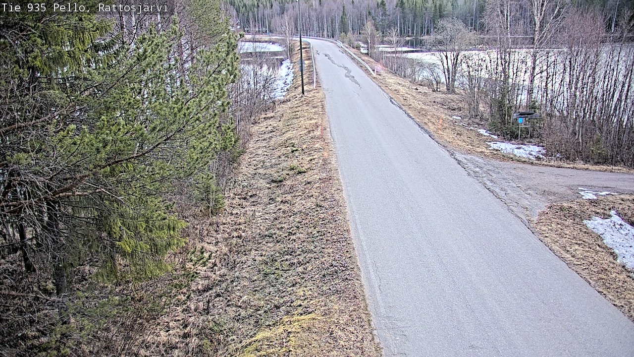 Weather Camera Image Väg 935 Rattosjärvi, Pello, Lappi