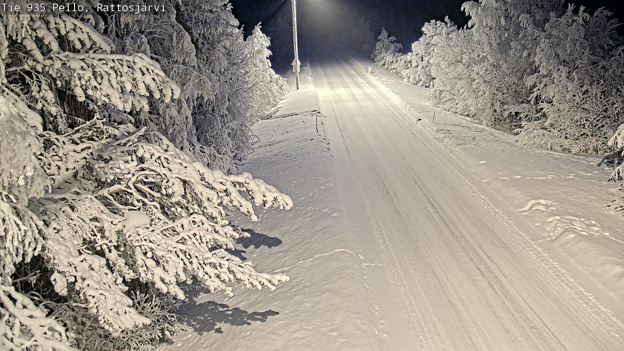 Kelikamerat Kuva Tie 935 Rattosjärvi, Pello, Lappi