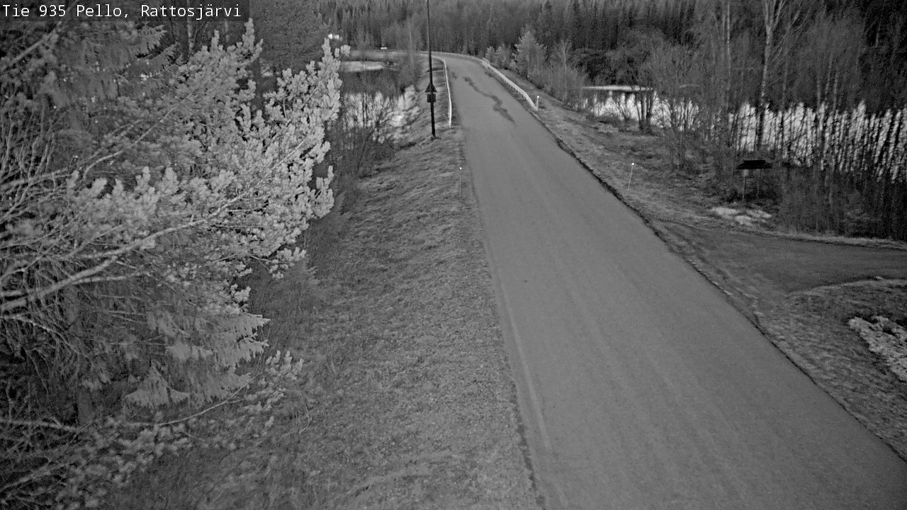 Weather Camera Image Road 935 Rattosjärvi, Pello, Lappi