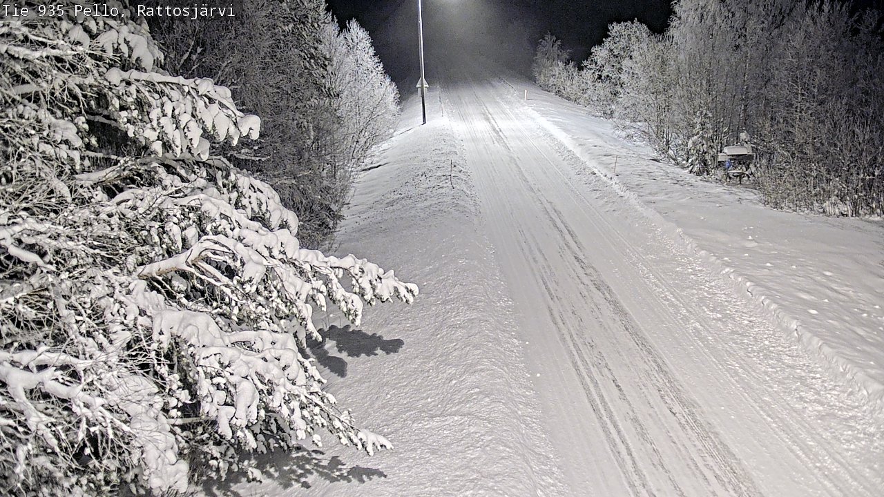 Weather Camera Image Väg 935 Rattosjärvi, Pello, Lappi