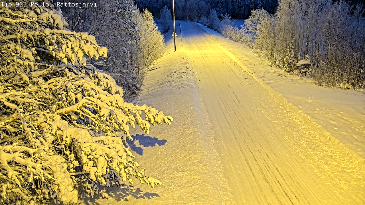 Weather Camera Image Road 935 Rattosjärvi, Pello, Lappi