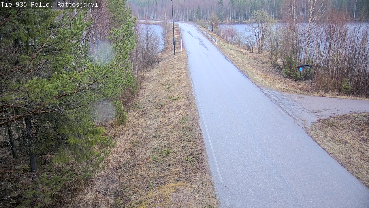Weather Camera Image Väg 935 Rattosjärvi, Pello, Lappi