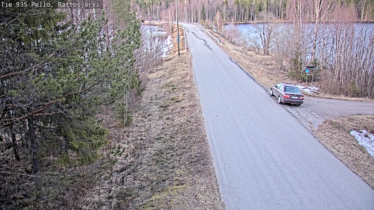 Weather Camera Image Väg 935 Rattosjärvi, Pello, Lappi