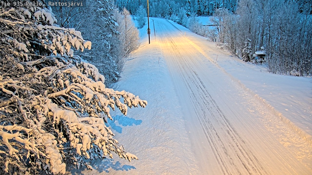 Weather Camera Image Road 935 Rattosjärvi, Pello, Lappi