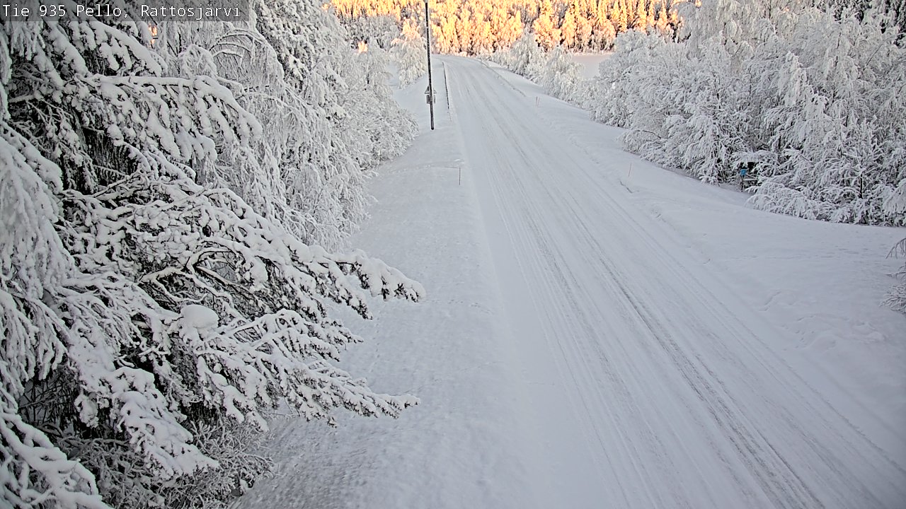 Kelikamerat Kuva Tie 935 Rattosjärvi, Pello, Lappi