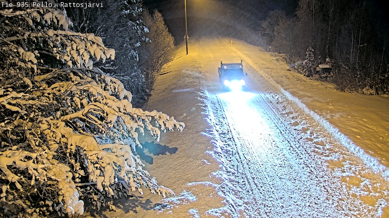 Weather Camera Image Road 935 Rattosjärvi, Pello, Lappi