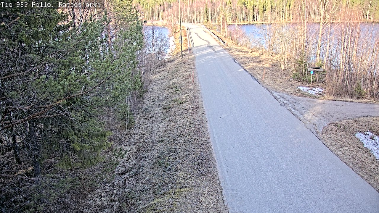 Weather Camera Image Väg 935 Rattosjärvi, Pello, Lappi
