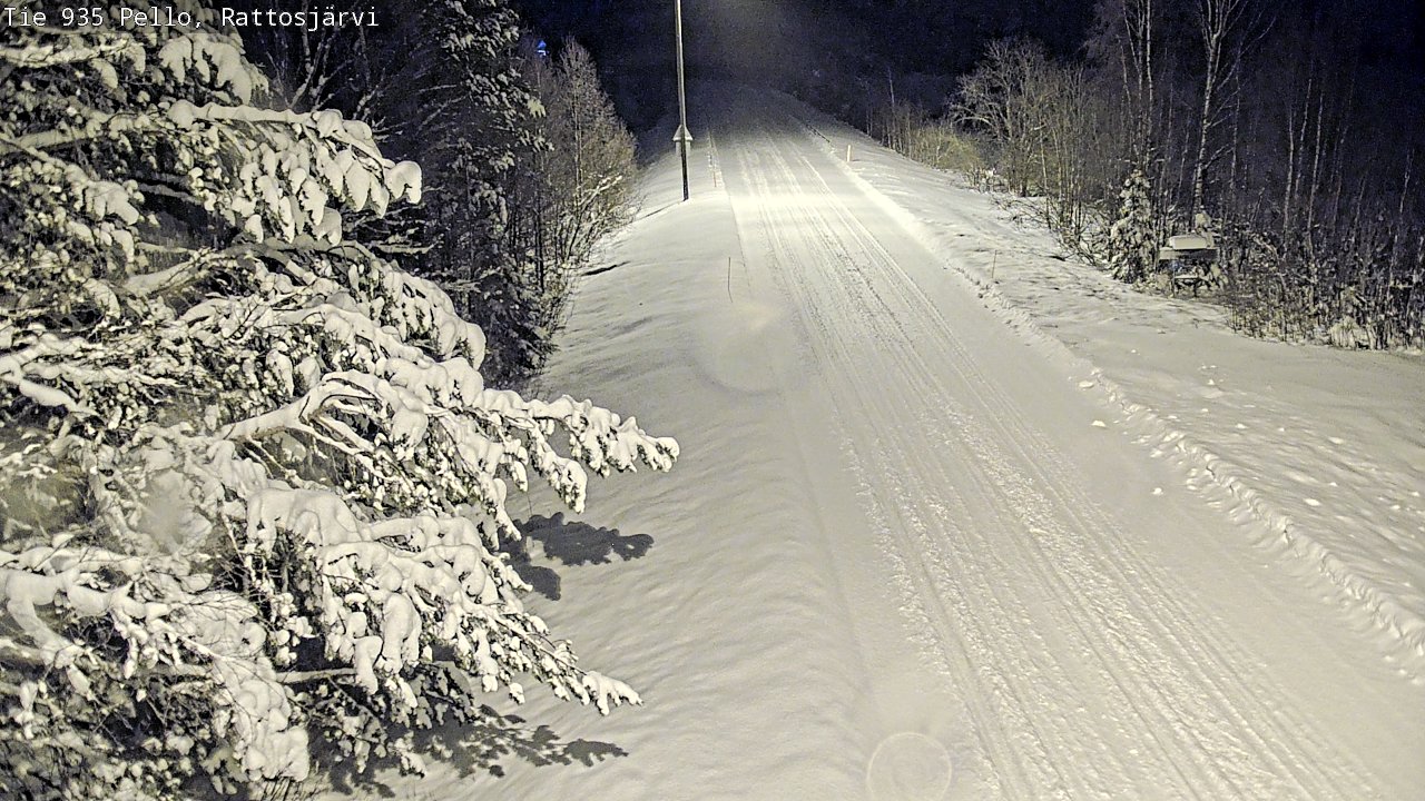 Weather Camera Image Road 935 Rattosjärvi, Pello, Lappi