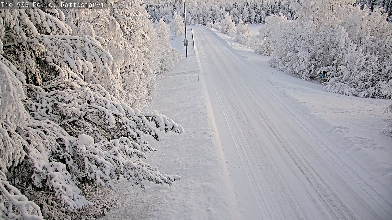 Kelikamerat Kuva Tie 935 Rattosjärvi, Pello, Lappi