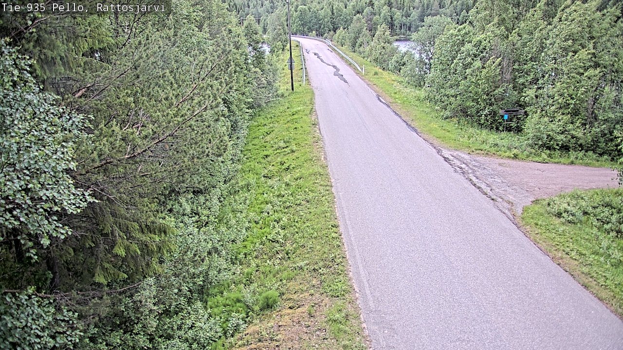 Kelikamerat Kuva Tie 935 Rattosjärvi, Pello, Lappi