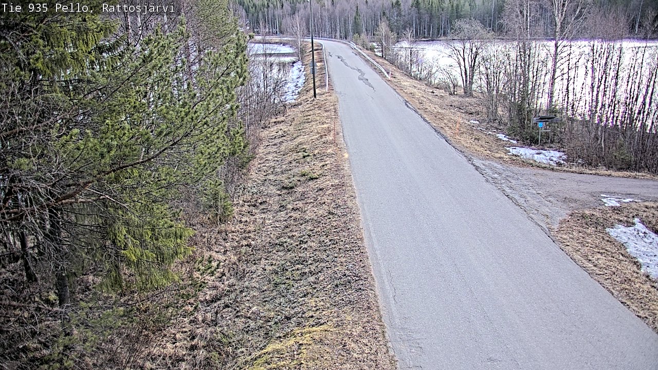 Weather Camera Image Väg 935 Rattosjärvi, Pello, Lappi