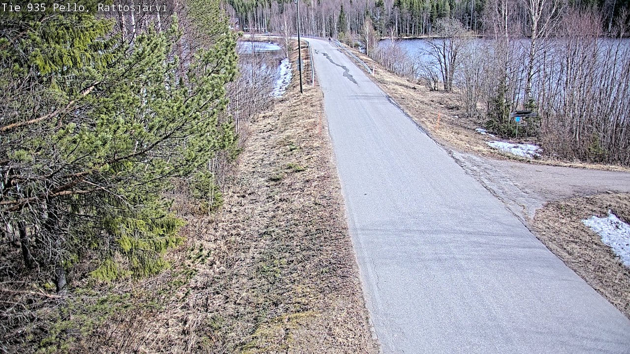 Weather Camera Image Väg 935 Rattosjärvi, Pello, Lappi