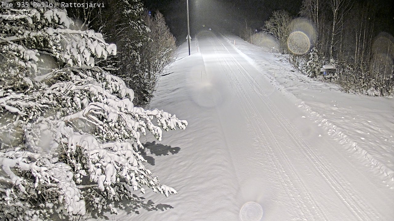 Weather Camera Image Road 935 Rattosjärvi, Pello, Lappi
