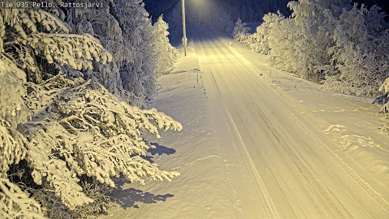 Kelikamerat Kuva Tie 935 Rattosjärvi, Pello, Lappi