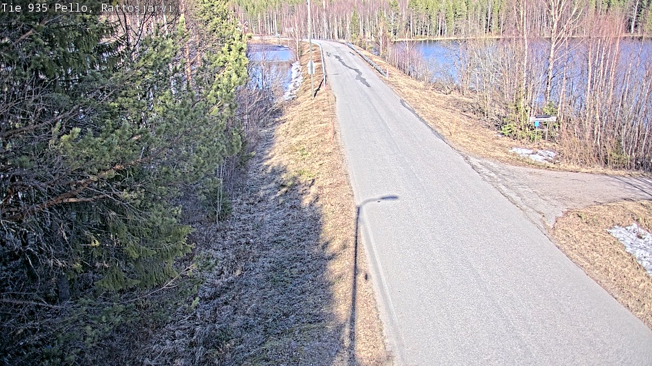 Weather Camera Image Väg 935 Rattosjärvi, Pello, Lappi