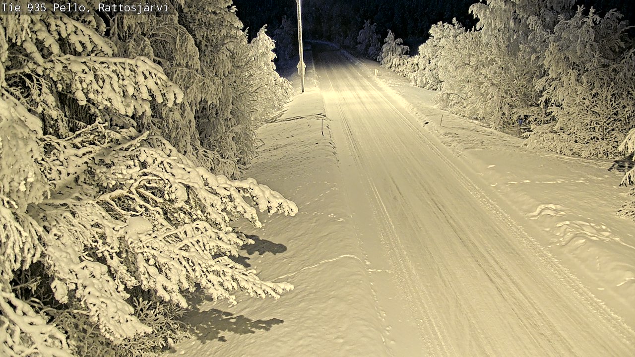 Kelikamerat Kuva Tie 935 Rattosjärvi, Pello, Lappi