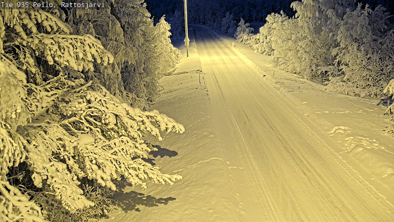 Kelikamerat Kuva Tie 935 Rattosjärvi, Pello, Lappi