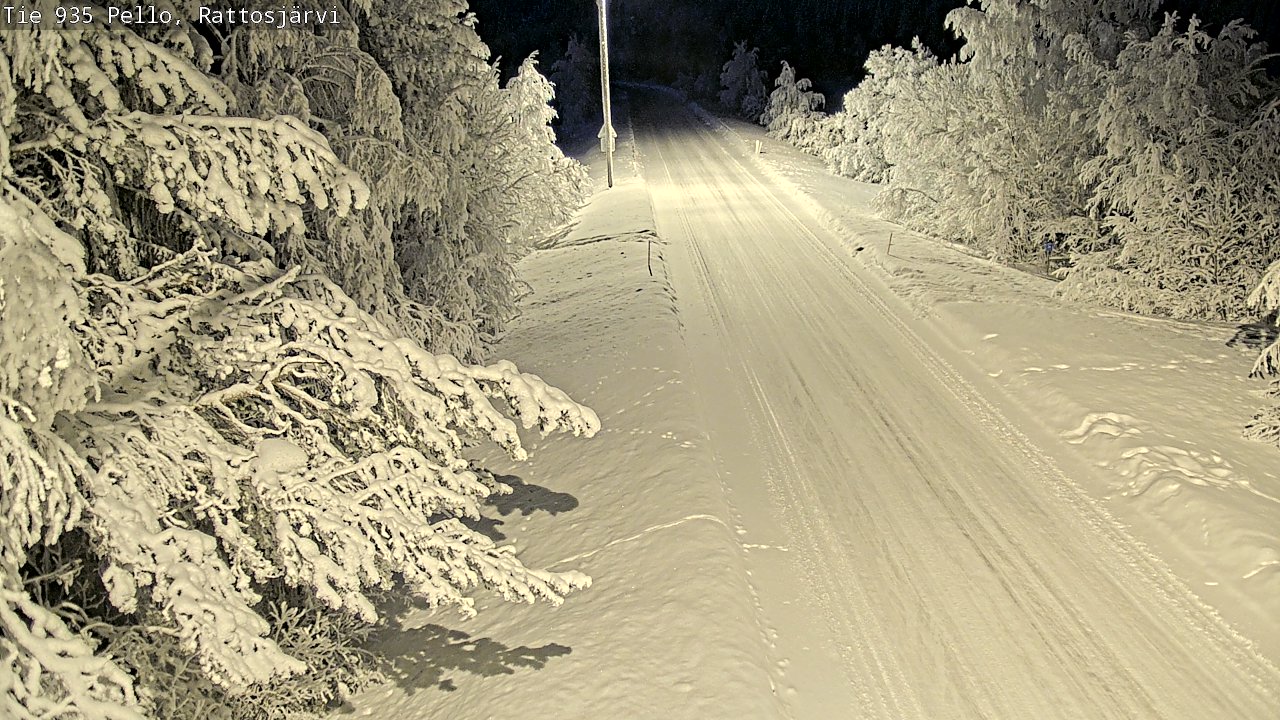 Kelikamerat Kuva Tie 935 Rattosjärvi, Pello, Lappi