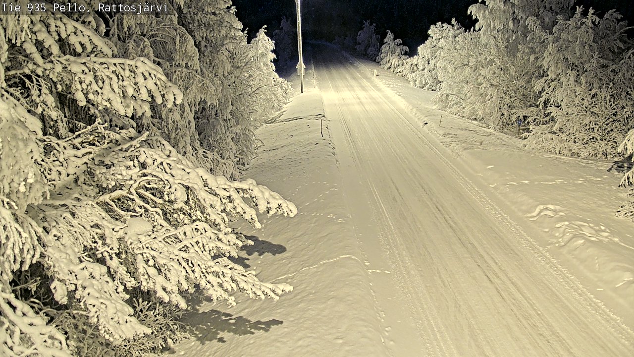 Kelikamerat Kuva Tie 935 Rattosjärvi, Pello, Lappi