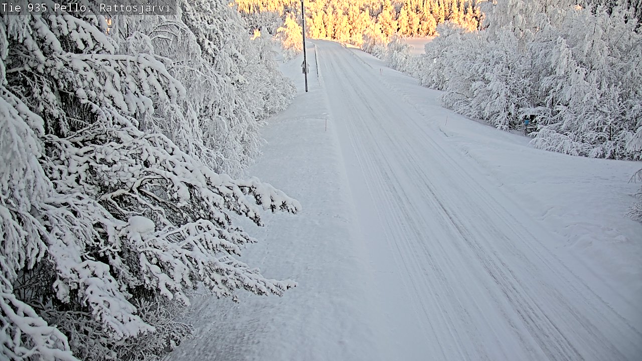 Kelikamerat Kuva Tie 935 Rattosjärvi, Pello, Lappi