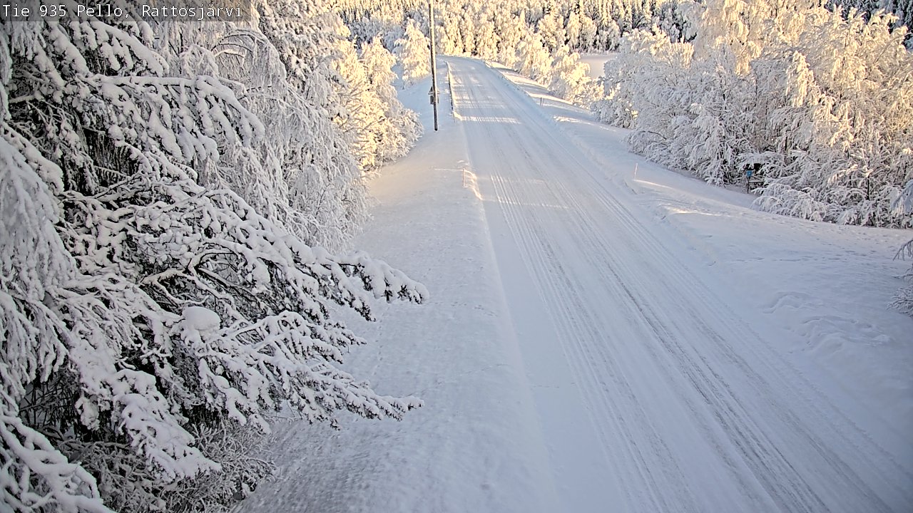 Kelikamerat Kuva Tie 935 Rattosjärvi, Pello, Lappi