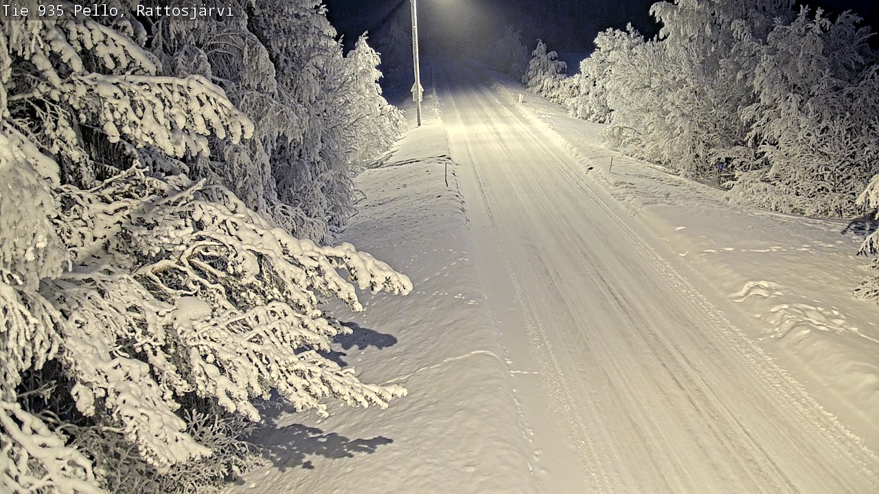 Kelikamerat Kuva Tie 935 Rattosjärvi, Pello, Lappi