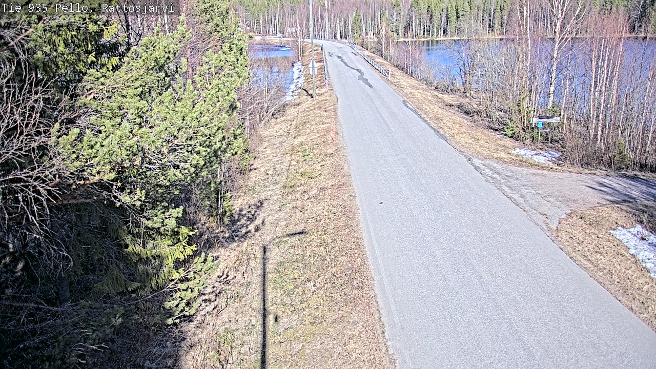Weather Camera Image Väg 935 Rattosjärvi, Pello, Lappi