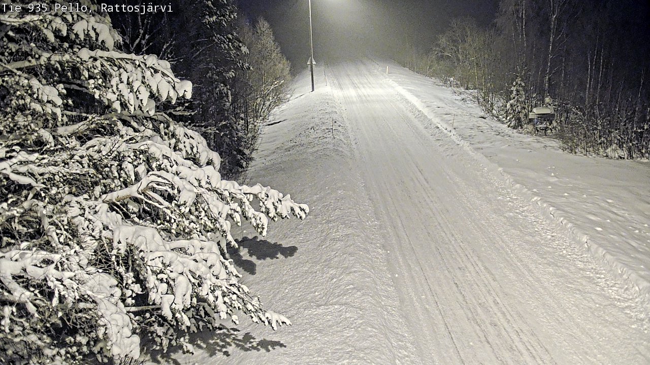 Weather Camera Image Road 935 Rattosjärvi, Pello, Lappi