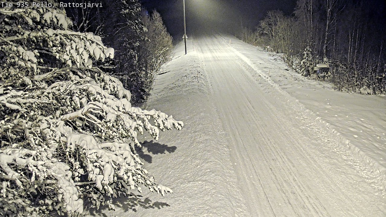 Weather Camera Image Road 935 Rattosjärvi, Pello, Lappi