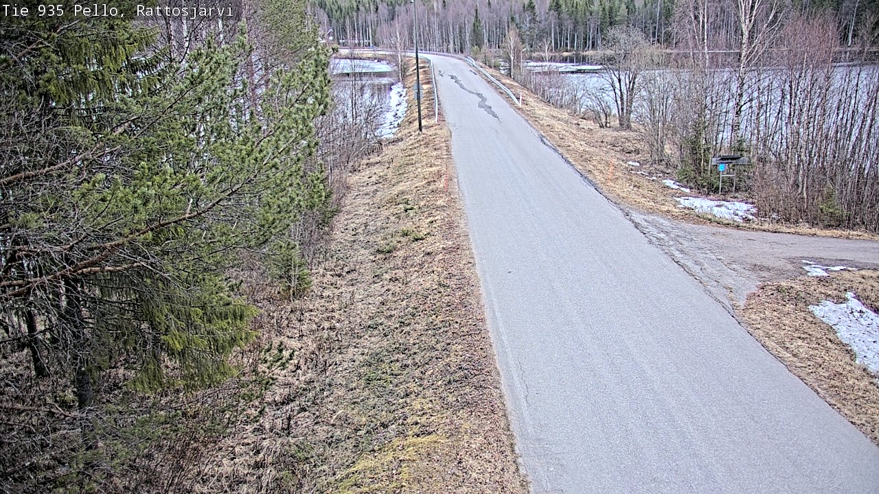 Weather Camera Image Väg 935 Rattosjärvi, Pello, Lappi