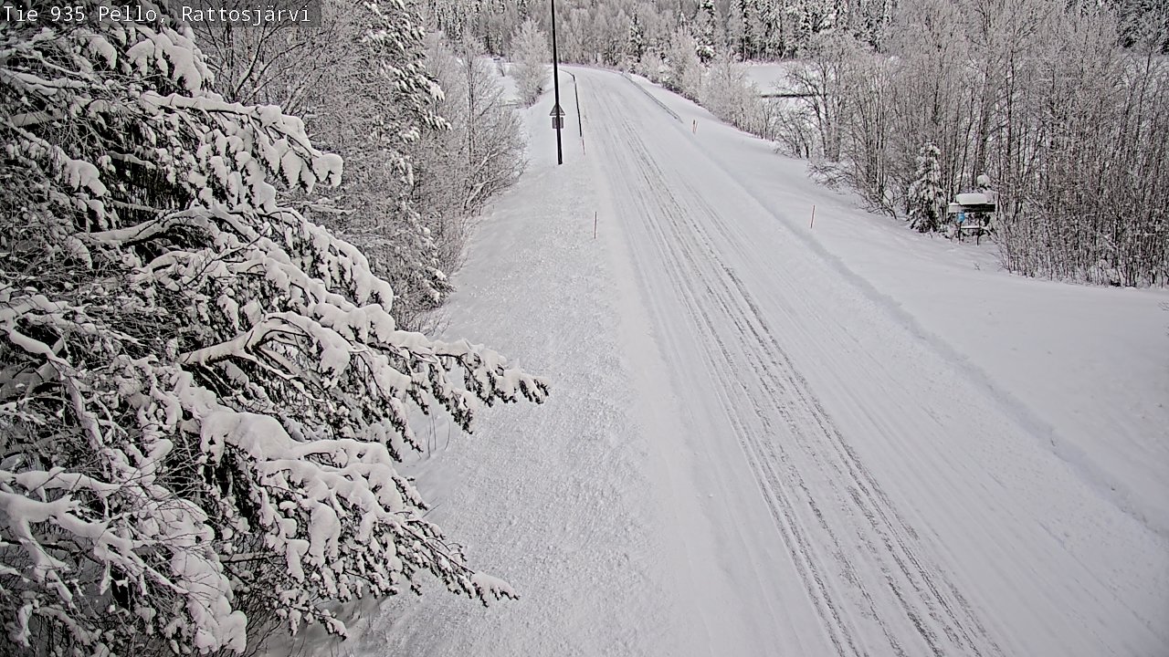 Weather Camera Image Road 935 Rattosjärvi, Pello, Lappi
