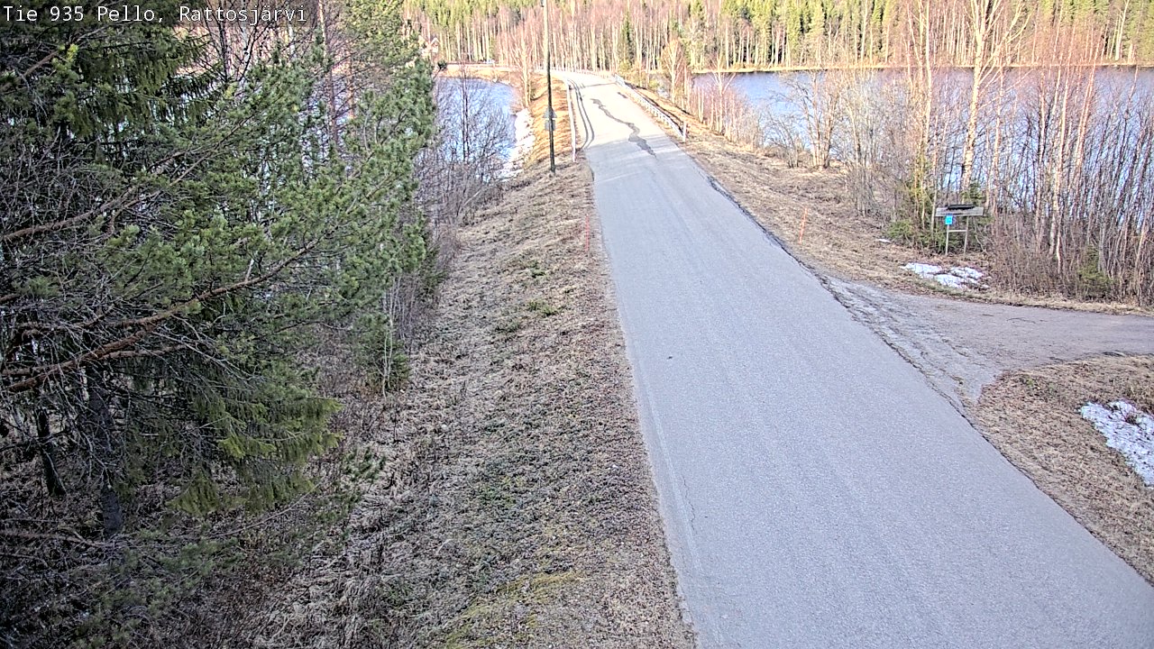 Weather Camera Image Väg 935 Rattosjärvi, Pello, Lappi