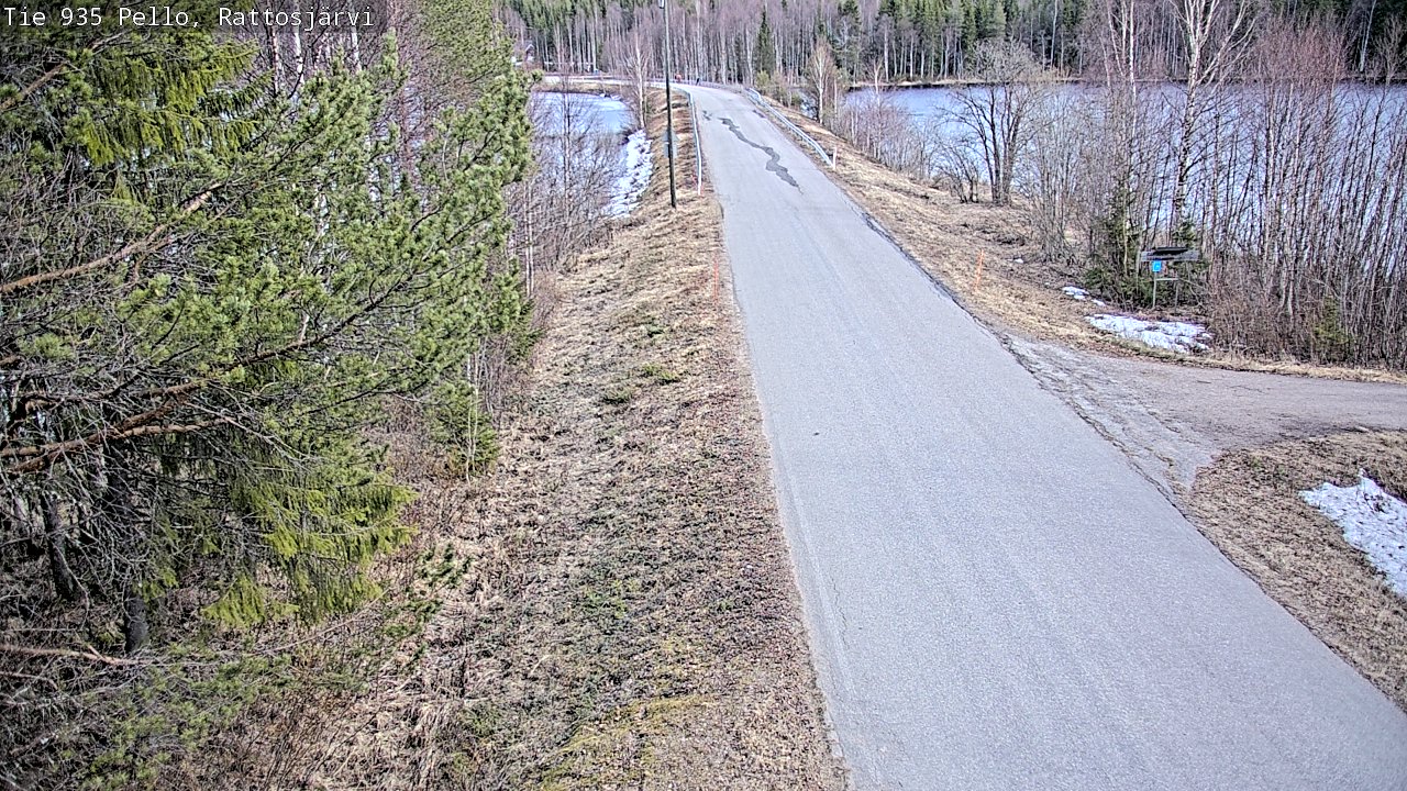 Weather Camera Image Väg 935 Rattosjärvi, Pello, Lappi