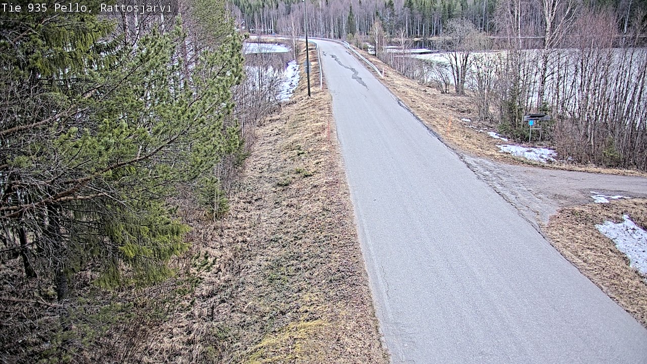 Weather Camera Image Väg 935 Rattosjärvi, Pello, Lappi