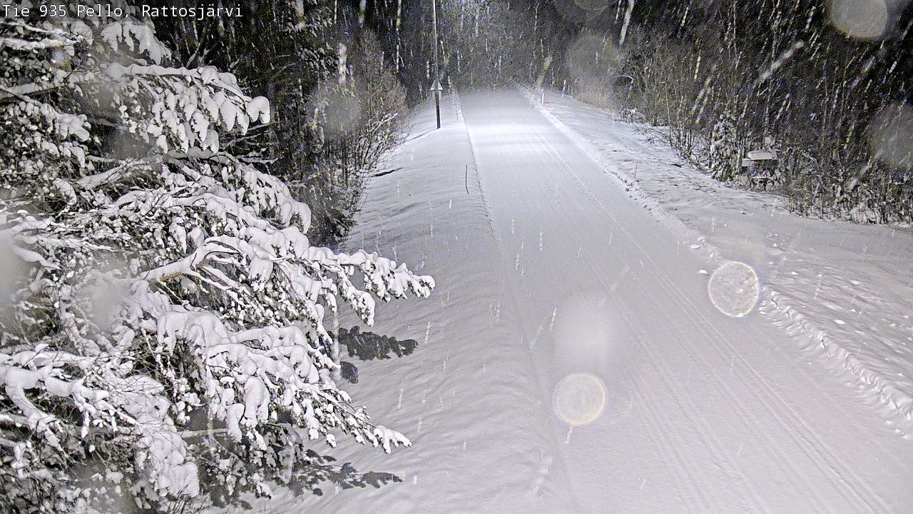 Weather Camera Image Road 935 Rattosjärvi, Pello, Lappi