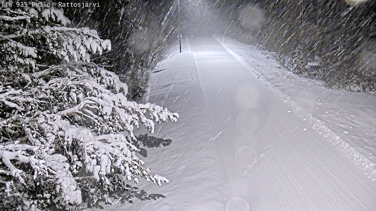 Weather Camera Image Road 935 Rattosjärvi, Pello, Lappi