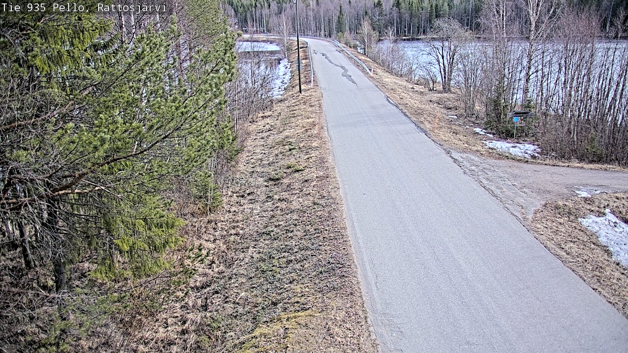Weather Camera Image Väg 935 Rattosjärvi, Pello, Lappi