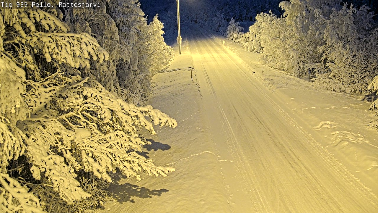 Kelikamerat Kuva Tie 935 Rattosjärvi, Pello, Lappi