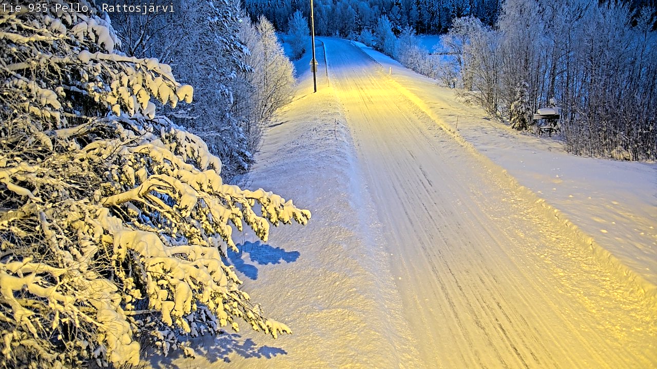 Weather Camera Image Road 935 Rattosjärvi, Pello, Lappi