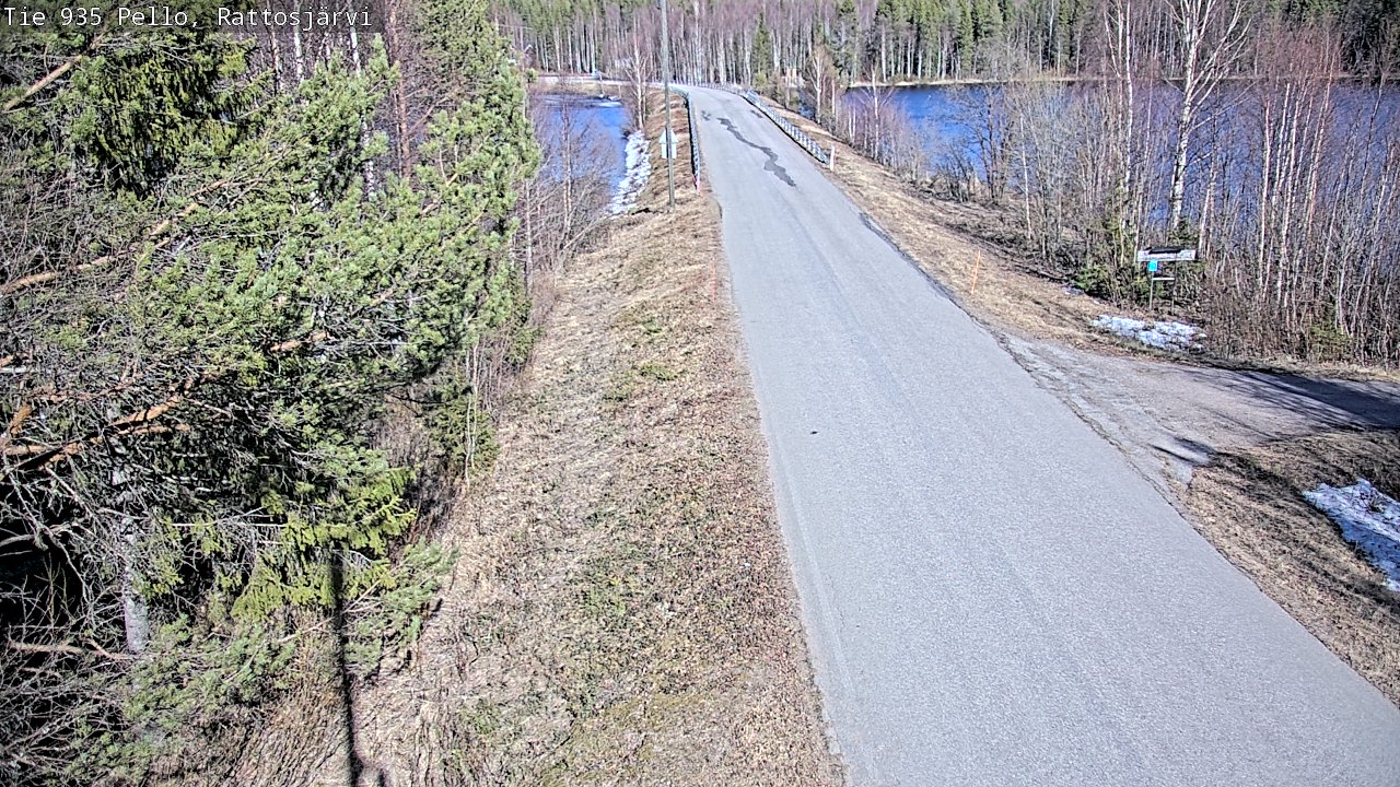 Weather Camera Image Väg 935 Rattosjärvi, Pello, Lappi
